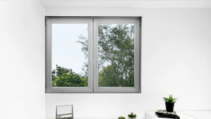 interior view of aluminium tilt and turn window