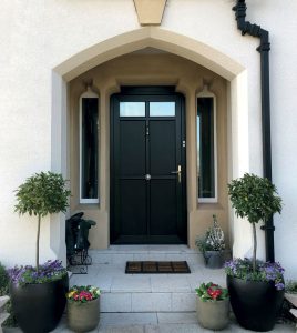 black residence upvc front door