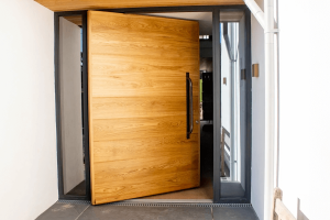 timber pivot entrance door