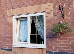 White tilt and turn uPVC windows with golden led detailing