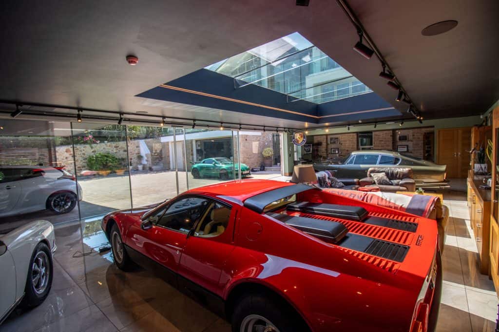 Roof lights and sliding door